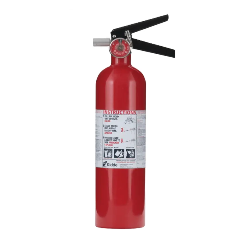 Extintor recargable de polvo químico seco multipropósito para fuegos clase A, B y C, 2.6 lb, con soporte de pared, paquete de 6 KIDDE PRO2.5MP