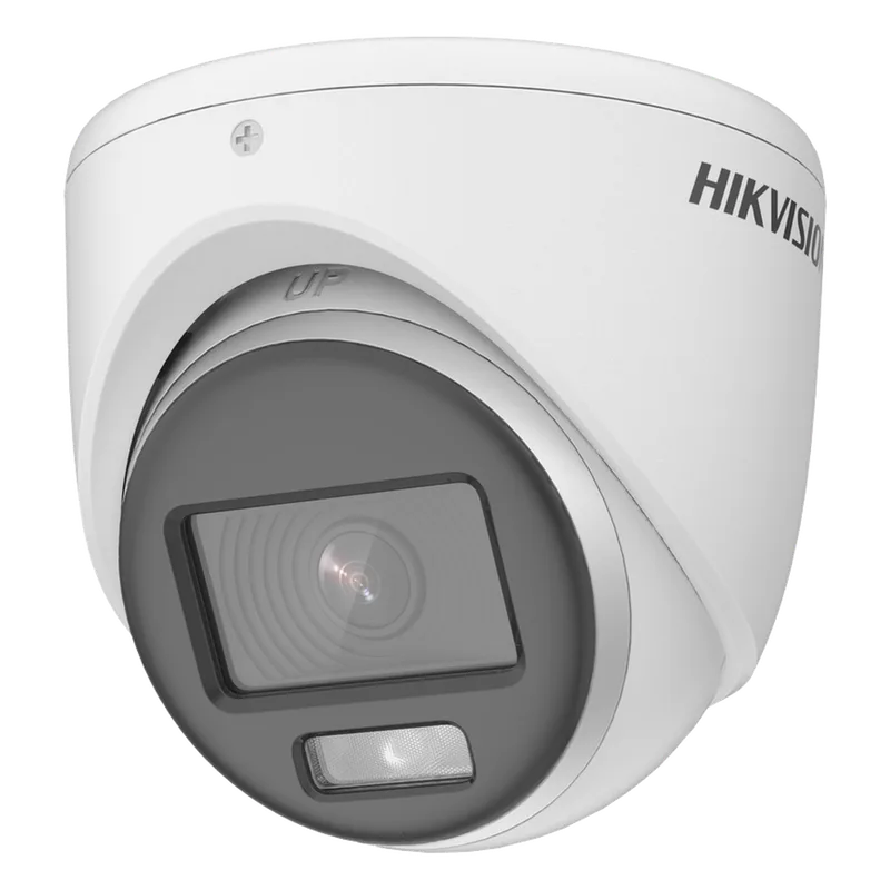 [Dual Light + ColorVu] Turret TURBOHD 2 Megapixel (1080p) / Lente 2.8 mm / 20 mts IR + 20 mts Luz Blanca / Gran Angular 105° / Exterior IP67 / Micrófono Integrado / dWDR / 4 Tecnologías / Metal HIKVISION DS-2CE70DF0T-LMFS
