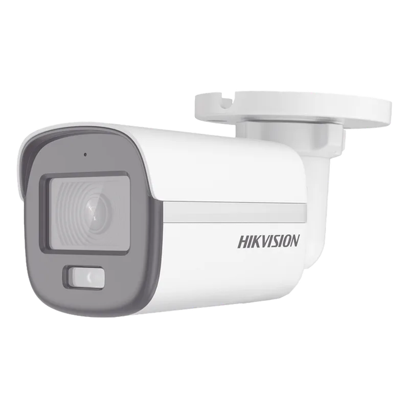 [Dual Light + ColorVu] Bala TURBOHD 2 Megapixel (1080p) / Lente 2.8 mm / 20 mts IR + 20 mts Luz Blanca / Gran Angular 105° / Exterior IP67 / Micrófono Integrado / dWDR / 4 Tecnologías HIKVISION DS-2CE10DF0T-LFS