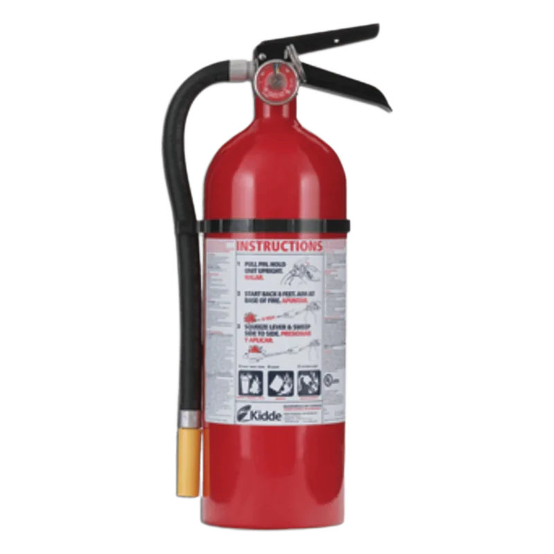 Extintor recargable de polvo químico seco multipropósito para fuegos clase A, B y C, 5.5 lb, con soporte de pared, paquete de 6 KIDDE PRO5MP