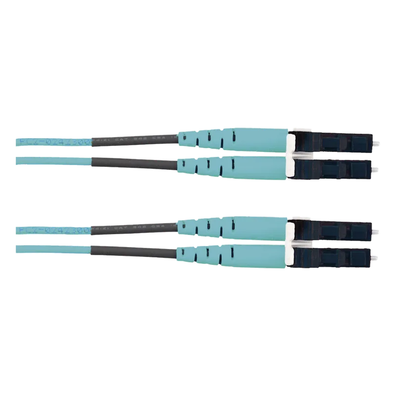 Jumper de Fibra Optica Multimodo 50/125 OM3, LC-LC Duplex, LSZH (Cero Halógenos), Color Aqua, 2 Metros (6.56 Pies) PANDUIT FX2ELLNLNSNM002