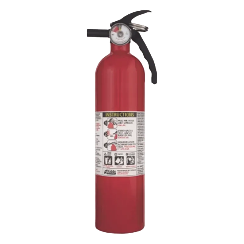 Extintor recargable de polvo químico seco multipropósito para fuegos clase A, B y C, 10 lb, cilindro de acero resistente a impactos KIDDE PRO10MP