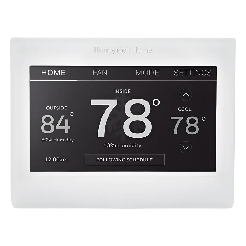 Termostato Wi-Fi con pantalla táctil a color, control remoto vía app, compatible con sistemas convencionales o bomba de calor, uso residencial y comercial ligero HONEYWELL HOME RESIDEO TH9320WF5003/U