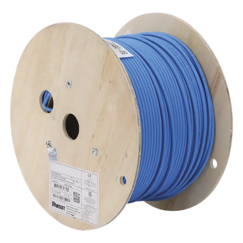 Bobina de Cable UTP de 4 Pares, Vari-MaTriX HD, Cat6A, 23 AWG, LSZH-3 (Libre de Gases Tóxicos), Color Azul, 305 Metros (1000 Pies) PANDUIT PUL6AHD04BU-EG