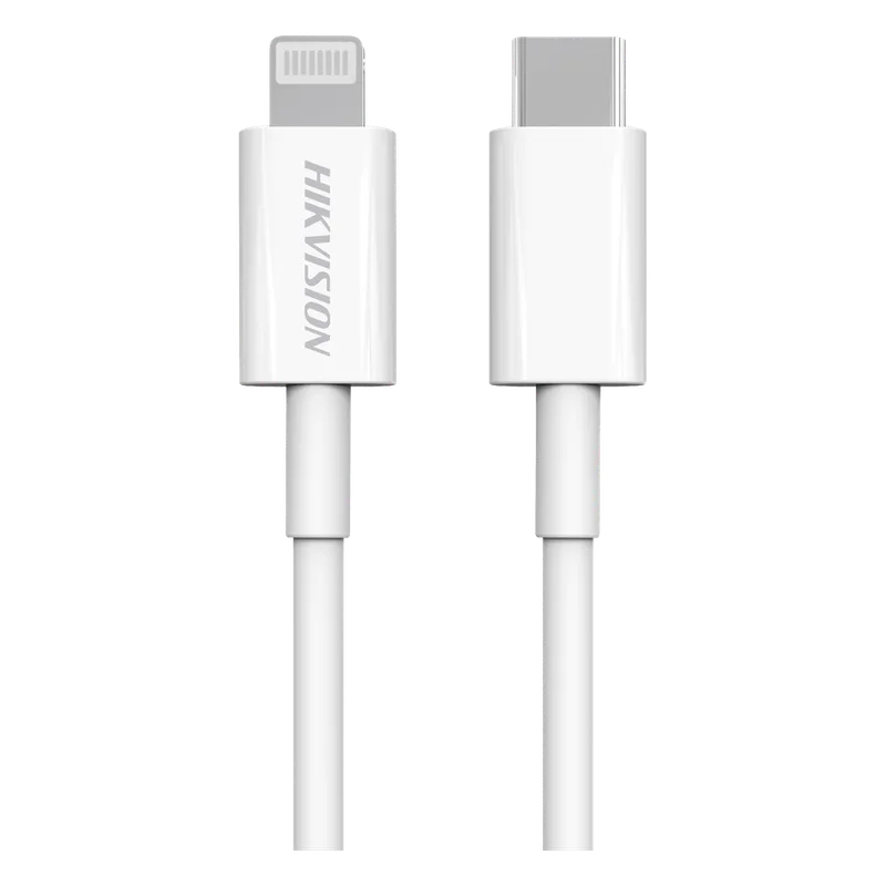 Cable USB-C a Lightning / MFi Certificado / 1 Metro (3.28 Pies) / Ideal para iPhone, iPad y iPod / Carga Rápida 3 Amp / Carga y Sincronización de Datos / 480 Mbps / 60 Watts HIKVISION HS-HUB-CBC2L