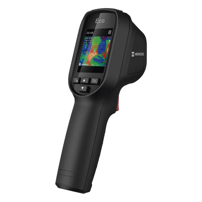 ECO - Cámara Termográfica Portátil / Rango de temperatura de -20 °C a 550 °C / Alta precisión ±2℃/±2% / Resolución super IR 240 x 240 / Pantalla LCD 2.4" / puntero láser / IP54 / Memor HIKMICRO HM-TP30-1AQF-ECO