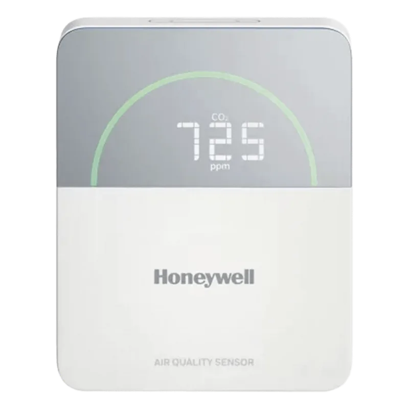 Sensor de Calidad del Aire Interior 3 en 1 / Temperatura, Humedad Relativa y CO2 / Display con Anillo LED de Color / BACnet MS/TP, Modbus RS-485 y Sylk Bus / Alimentación 24 VAC/VDC o Sylk / Montaje en Pared o Caja Gang HONEYWELL BMS TR50-3D