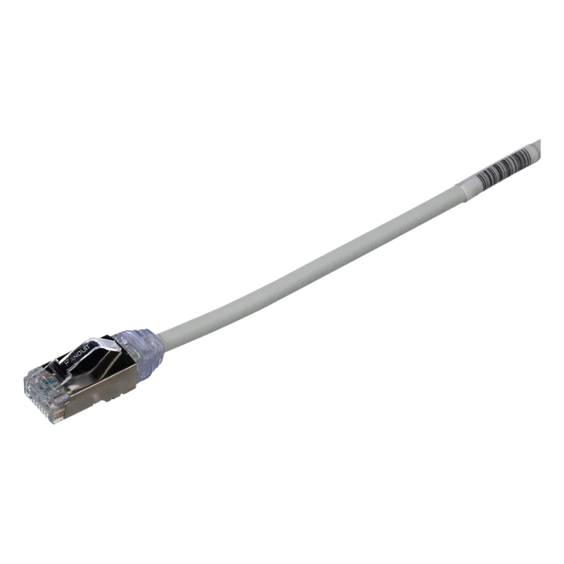 Patch Cord Cat6A, Diametro Reducido 28 AWG, Blindado S/FTP, CM/LS0H, 15 Metros (49.21 Pies), Color Gris PANDUIT STP28X15MIG