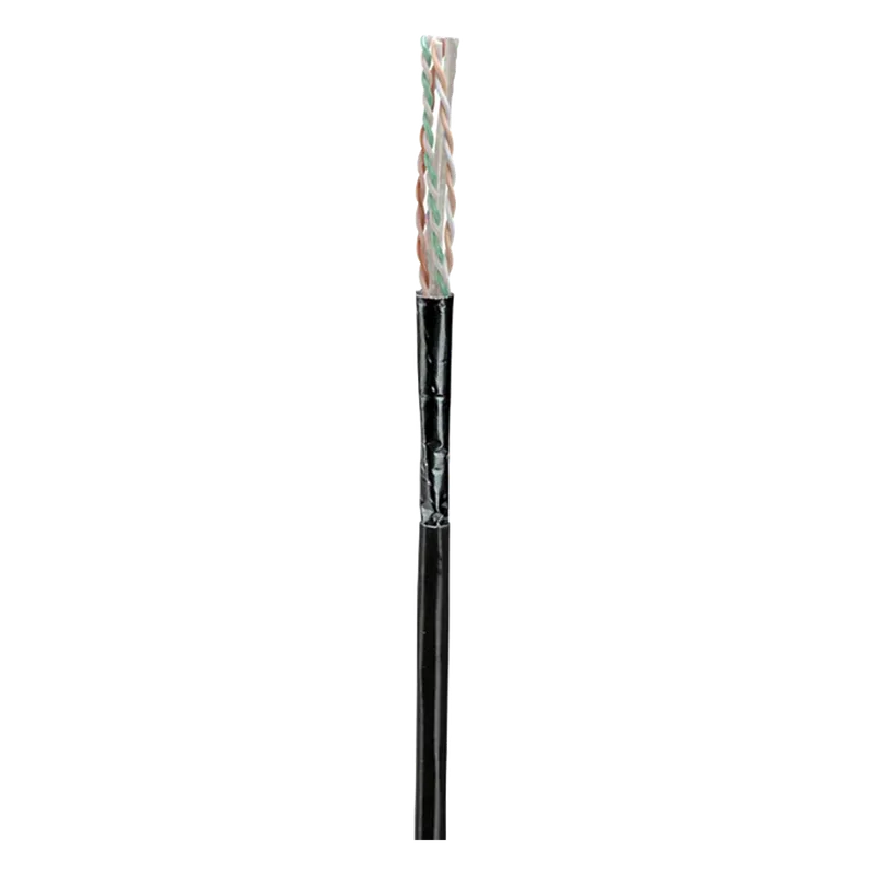 Bobina de Cable UTP de 4 Pares, Con Aislamiento de Fluoropolímero, Cat6A (23 AWG), Uso Interior/Exterior Para Entorno Ambiental de Altas Temperaturas (Hasta 125°C), CMP (Plenum), Color Negro, 305 Metros (1000 Pies) PANDUIT PUO6AS04BL-G