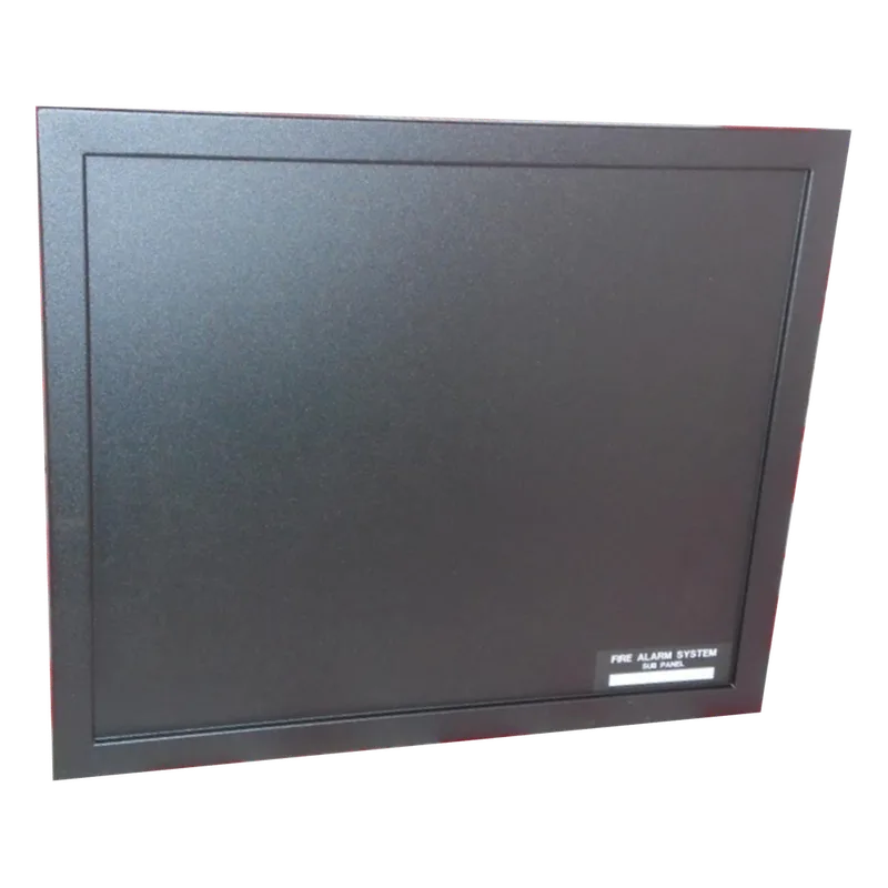 Puerta ciega de acero para gabinete de alarma contra incendio de un nivel, sin compartimento de baterías, color negro NOTIFIER DR-AA4B