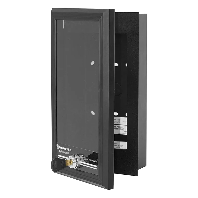 Caja de Montaje Remoto con Puerta de Vidrio Ahumado y Cerradura para Anunciadores Serie ACS ACM-AEM de NOTIFIER ONYX ABF-1DB