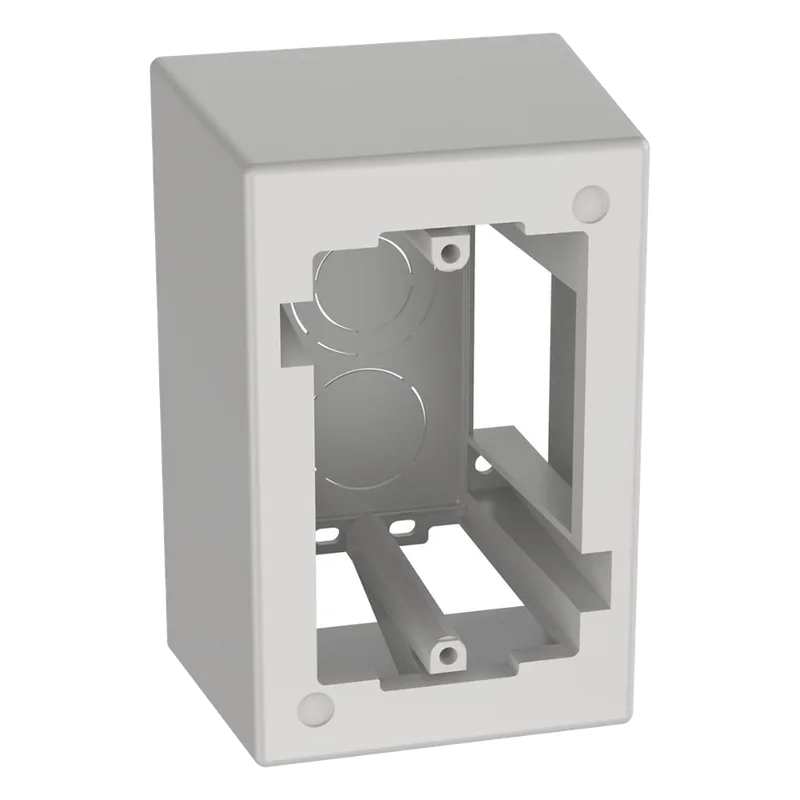 Caja de Pared Superficial de 1 Pieza, Uso Universal con Placas de Pared, con Cinta Adhesiva, Color Blanco PANDUIT JB1DWH-A