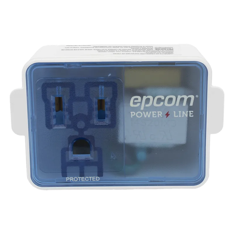 Supresor de Picos Portatil para Pared / 120 Vca / 1800 W / 540 Joules EPCOM POWERLINE EPLSPWLED