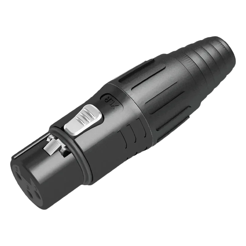 XLR conector de cable hembra, carcasa enchapada en negro, contactos enchapados en plata SEETRONIC SCSF3-B