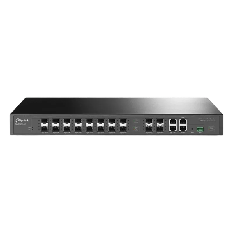 DeltaStream - OLT de 16 puertos GPON / Conexión de hasta 2,048 ONUs / 2 Puertos Gigabit RJ45 Uplink / 4 Puertos SFP+ Uplink / Fuentes Redundantes AC- AC (incluidas) / Administración desde la nube (DPMS) TP-LINK DS-P7001-16