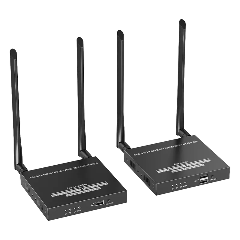 Kit Extensor Inalámbrico | 4K@60Hz | Transmisión hasta 50m | Transferencia IR | Emparejamiento SSID EPCOM TITANIUM TT699KVM