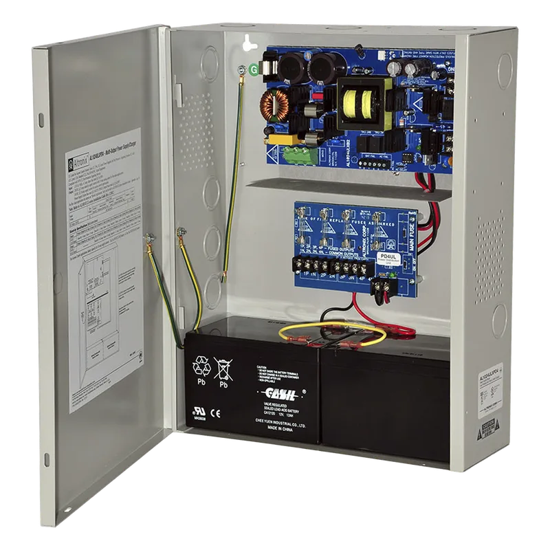Fuente de alimentación de 24 Vcd@ 10 A / Con capacidad de baterías de respaldo / 1 salida / Requieren baterías / Voltaje de entrada de : 115 Vca. ALTRONIX AL1024ULXPD4