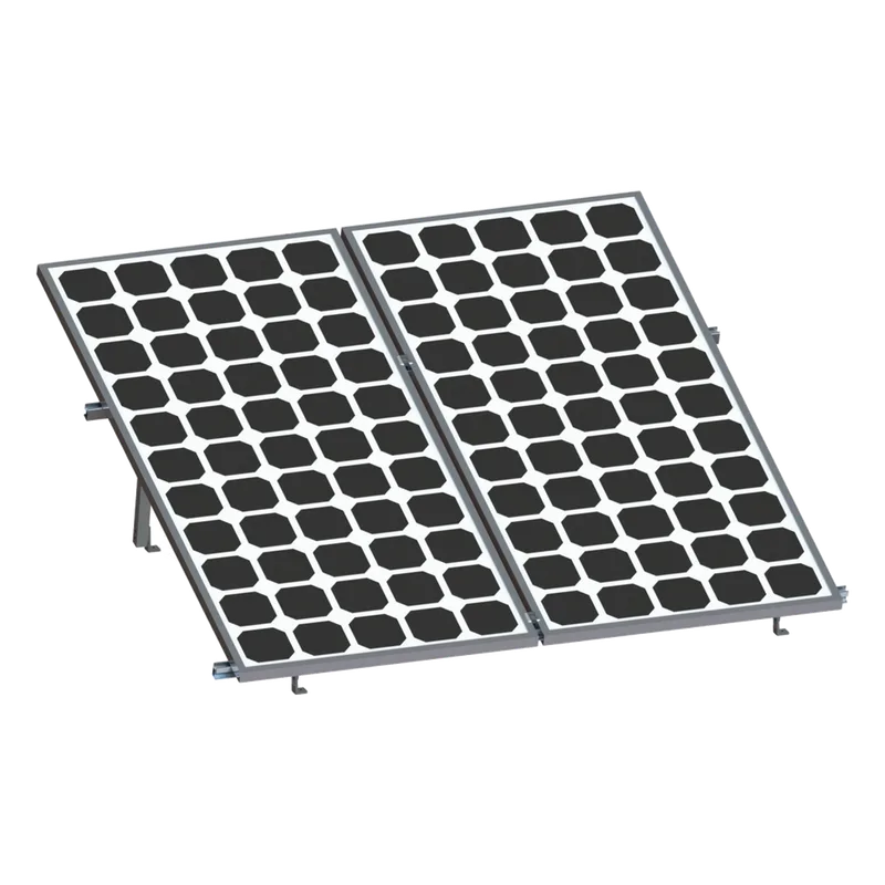 Montaje para 2 Paneles Solares, Riel "8" de 2700mm para Módulos con Espesor de 30-35mm, Velocidad de Viento Máx. 136km/h EPCOM POWERLINE VEKTOR8R2700