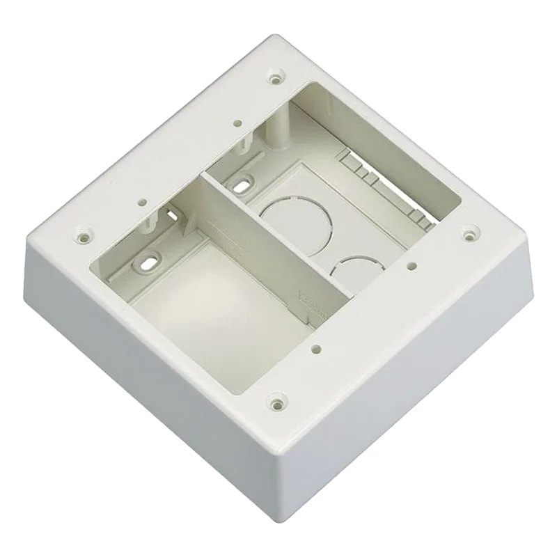 Caja de Pared Superficial Doble, Con Divisor, Uso Universal con Placas de Pared, Color Blanco Mate PANDUIT JBP2SIW