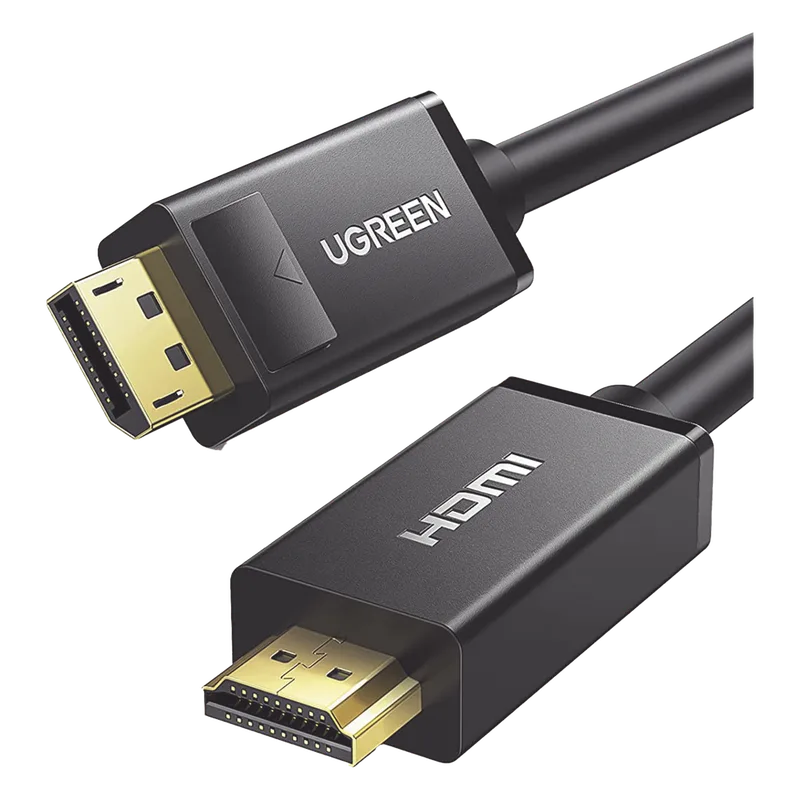 Cable DP Macho a HDMI Macho / Longitud 3 Metros (9.84 Pies) / Soporta 4K@30Hz / Soporta 3D / Cobre EstaÑado 28AWG / Blindaje Interno MÚltiple / TransmisiÓn Unidireccional / BotÓn de LiberaciÓn / Chip de Última GeneraciÓn UGREEN 10203