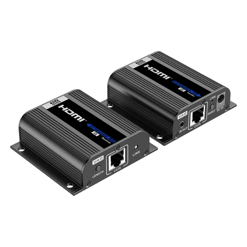 Kit Extensor HDMI | Hasta 70m 1080p | 40m 4K@30Hz | Compatible con HDCP | Cable Cat 6 Recomendado | Soporta Múltiples Resoluciones | Soporta PoC | Salida Loop EPCOM TITANIUM TT372EDID4K