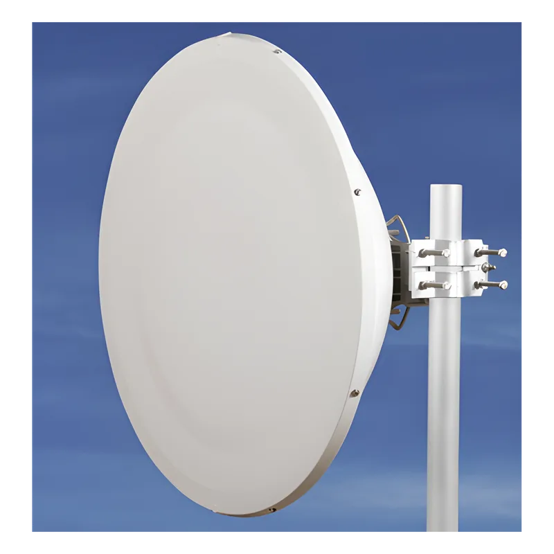 Antena direccional Alto Rendimiento / Parábola profunda para mayor aislamiento al ruido /4 ft / Guía de onda para radio B5x y C5x / Ganancia de 35 dBi / Soporte de acero inoxidable / Polaridad en 90 ° y 45 ° / Incluye montaje. JIROUS JRC35DMCB5X