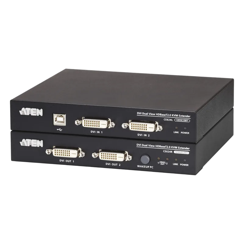 Extensor KVM | HDBaseT™ | 2.0 DVI dual display USB | 1920 x 1200 a 100m ATEN CE624