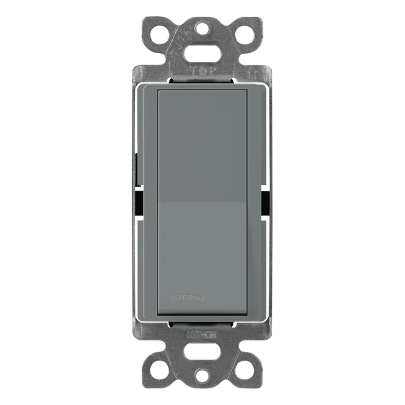 Interruptor de pared Claro de 3 vías para iluminación y motores, 15 A a 120/277 V, color gris LUTRON ELECTRONICS CA3PSGRS