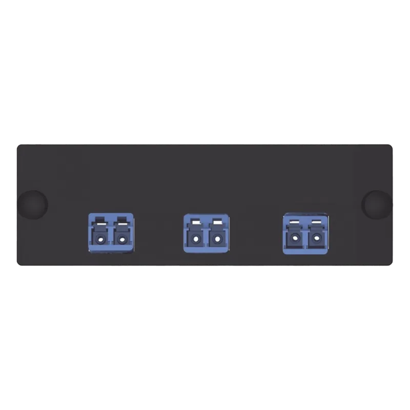 Placa Acopladora de Fibra Óptica FAP, Con 3 Conectores LC Duplex (6 Fibras), Para Fibra Monomodo OS1/OS2, Color Azul PANDUIT FAP3WBUDLCZ
