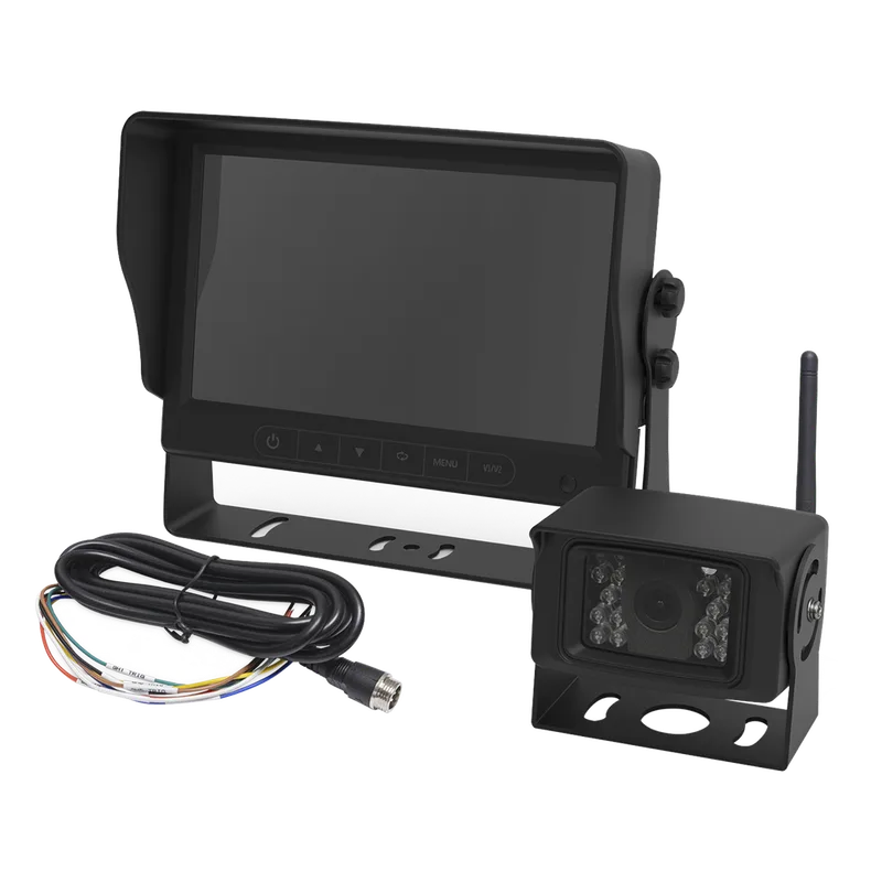 Camara de Reversa Inalambrica y Monitor para Vehiculos de Trabajo y Montacargas ECCO K7000B-WK