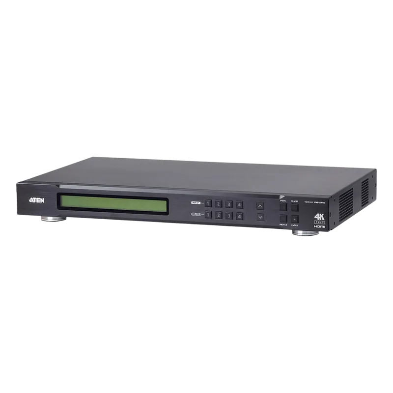Switch Matricial | 4x4 | True 4K | 4096x2160 / 384 x2160 a 60 Hz | HDR 4:4:4 | HDCP 2.2 | Diferentes Métodos de Control | EDID Expert™ ATEN VM0404HB
