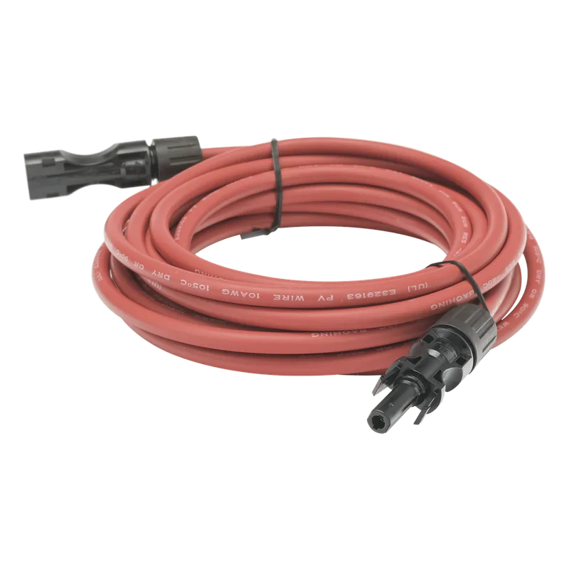 Cable Fotovoltaico, 2.5 m, Rojo, Calibre 10 AWG con Terminal MC4-M en Ambos Extremos EPCOM POWERLINE CBLMC42P5MREDV2