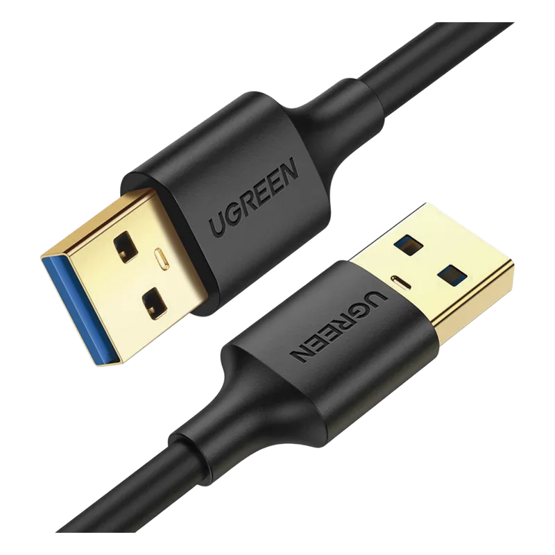 Cable USB-A 3.0 a USB-A 3.0 / 3 Metros / Macho a Macho / Conector Niquelado / Núcleo de Cobre Estañado / Blindaje Múltiple / Velocidad 5Gbps / No Requiere Controlador / Compatible con USB 2.0 Y USB 1.1 UGREEN 90576