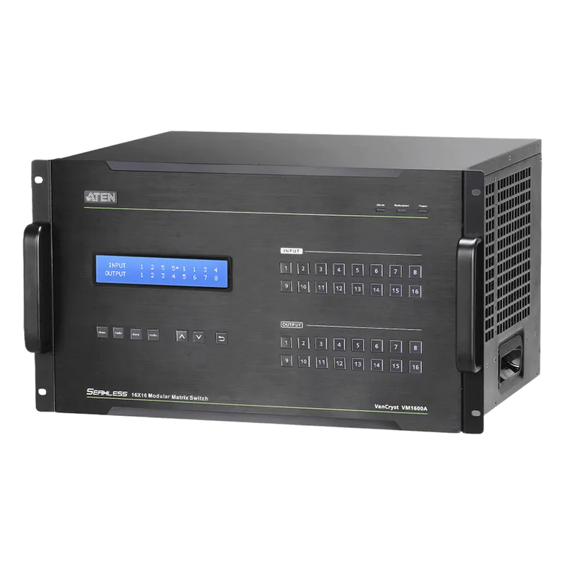 Matriz de Conmutación HDMI | 16 Entradas x 16 Salidas | Solución Modular | Múltiples Métodos de Control ATEN VM1600A