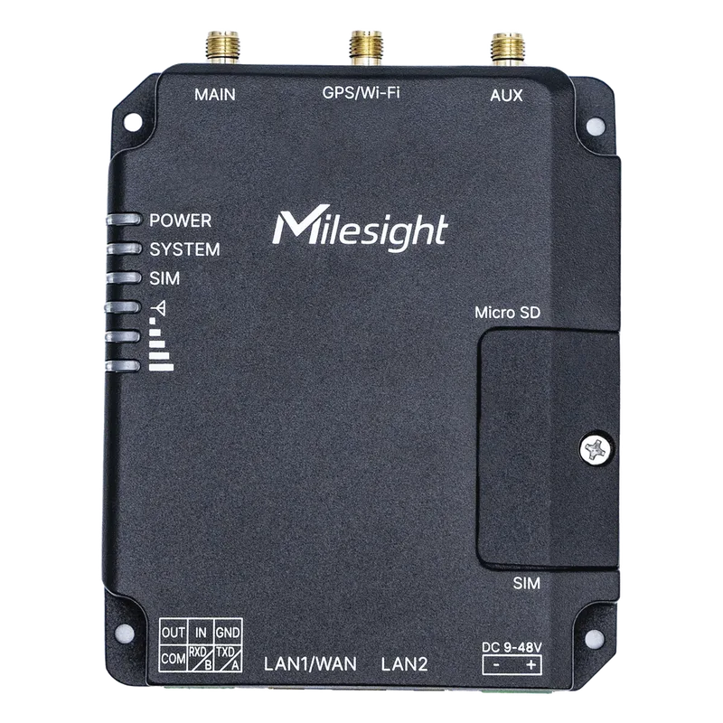Router Industrial 4G LTE / WiFi 802.11b/g/n / Doble SIM / 2 Puertos Fast Ethernet / RS232+RS485 / -40°C a 70°C / VPN para IoT, M2M y Telemetría MILESIGHT UR32-L04AF-W-485