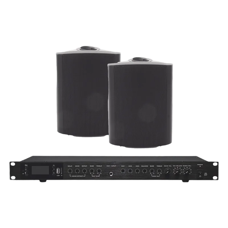 Amplificador de Audio con 2 Bocinas OL-5BK | 2 x 60W | Baja Impedancia 4 - 8&Omega; | Reproductor Bluetooth, USB, SD | Efectos Integrados Delay, Echo, Repeat EPCOM PROAUDIO EP2060W/2WSB