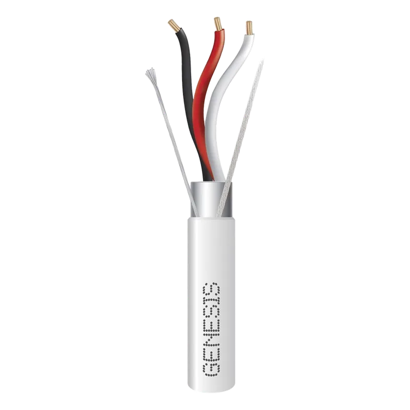 Bobina de 305 Metros (1000 Pies) de Cable 3x18 AWG / Plenum / BLINDADO / Tipo FPLP, CMP, CL3P / Color Natural / Para Aplicaciones en Sistemas de Seguridad, Audio, Control y Otras Aplicaciones GENESIS 3226-2112/1000