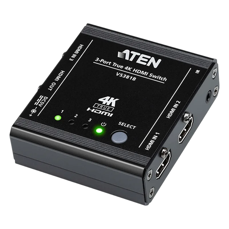 CONMUTADOR HDMI 4K REAL DE 3 PUERTOS ATEN VS381B