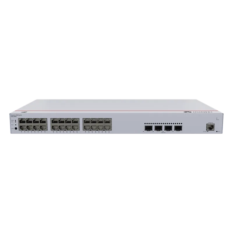 Switch de Acceso eKit Administrable / Capa 2 / 24 Puertos PoE+ Gigabit + 4 Puertos SFP+/SFP + Puerto de Consola / Poe Perpetuo / Presupuesto PoE 400 W / Sin Licenciamiento HUAWEI S220-24P4X