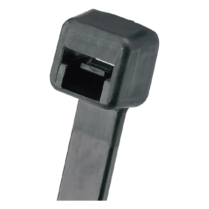 Cincho de Nylon 6.6 Pan-Ty, 368mm largo x 7.6mm ancho, Color Negro, Exterior Resistente a Rayos UV, Paquete de 100pz PANDUIT PLT4H-C0