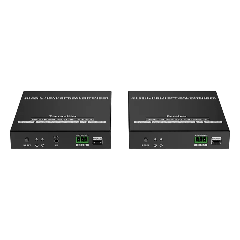 Kit extensor por fibra óptica | Hasta 40 kilómetros| 4K@60Hz | con IR | RS232 EPCOM TITANIUM TT982