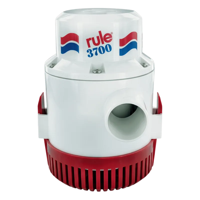 Bomba de Achique Sumergible Rule 16A / 3,700 GPH / 24V CD / Motor de Alta Eficiencia / Ejes de Acero Inoxidable / Protección Térmica TCO / Certificación CE e ISO 8849