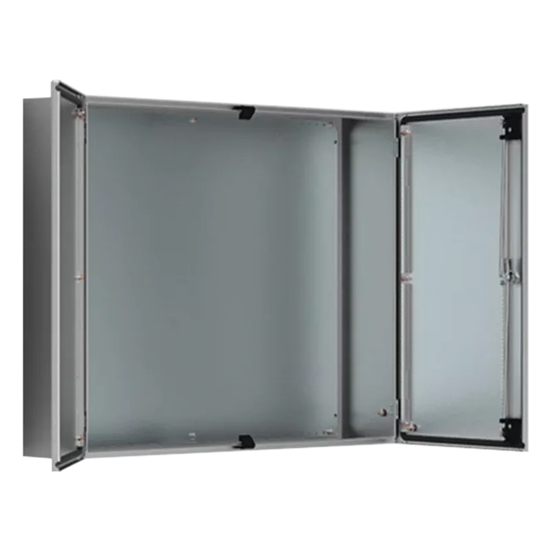 Gabinete de Doble Puerta, 1200 x 1200 x 400 mm, de Acero Inoxidable, Cepillado. Protección NEMA 12, IP55, IK10 HOFFMAN ADR1201240