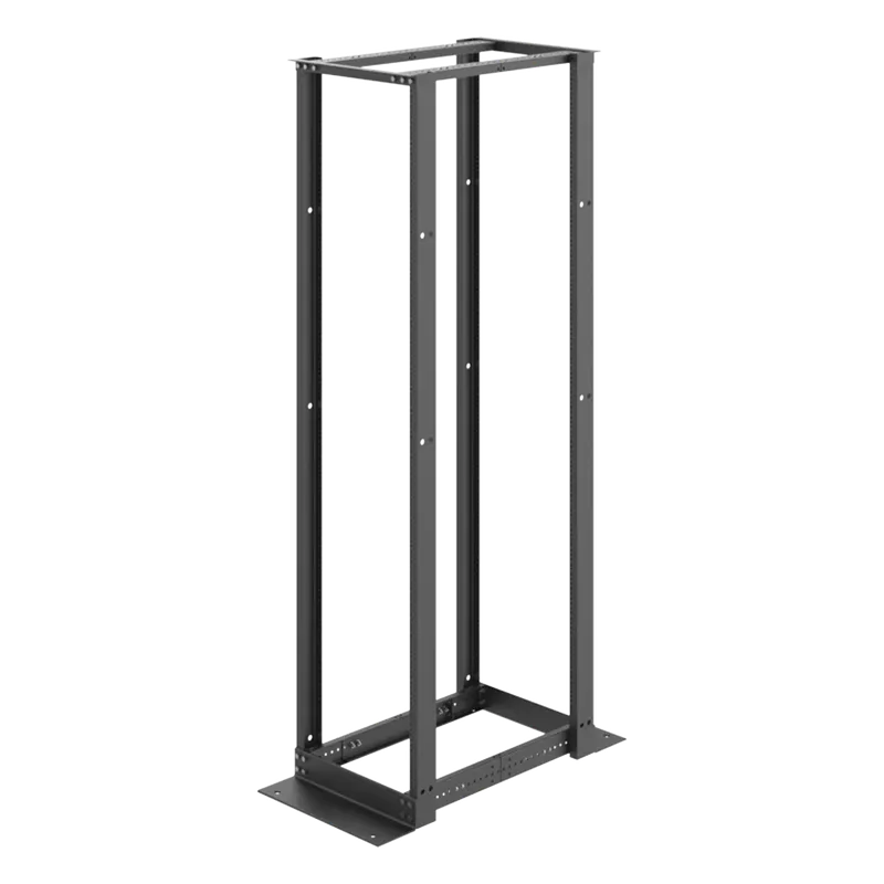 Rack Abierto de 4 Postes Estándar de 19 in / 45U / 2.13 m (7 ft) de Altura / Profundidad Ajustable 450-1050 mm (17.7-41.3 in) / Aluminio 6063-T6 / Rieles Roscados 12-24 / Negro RAL 9005 HOFFMAN E4DR19FM45U
