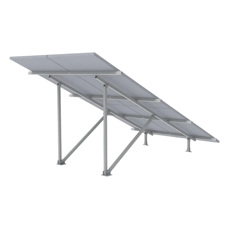 Montaje para Panel Solar 2X2, Riel 5 de 2700mm para Módulos con Espesor de 30-35mm, Vel. de Viento Máx. 136km/h EPCOM POWERLINE VEKTOR5R2X2