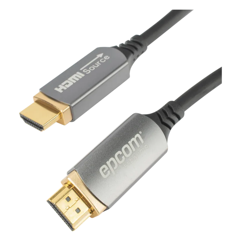 Cable HDMI de Fibra Óptica de 15 Metros (49.21 Pies) | Alta Definición | Versión 2.1 | Alta Velocidad 18Gbps | 8K@60Hz | HDCP 2.2 | Resistente a EMI y RFI EPCOM PROAUDIO EP-FOH-8K-15M