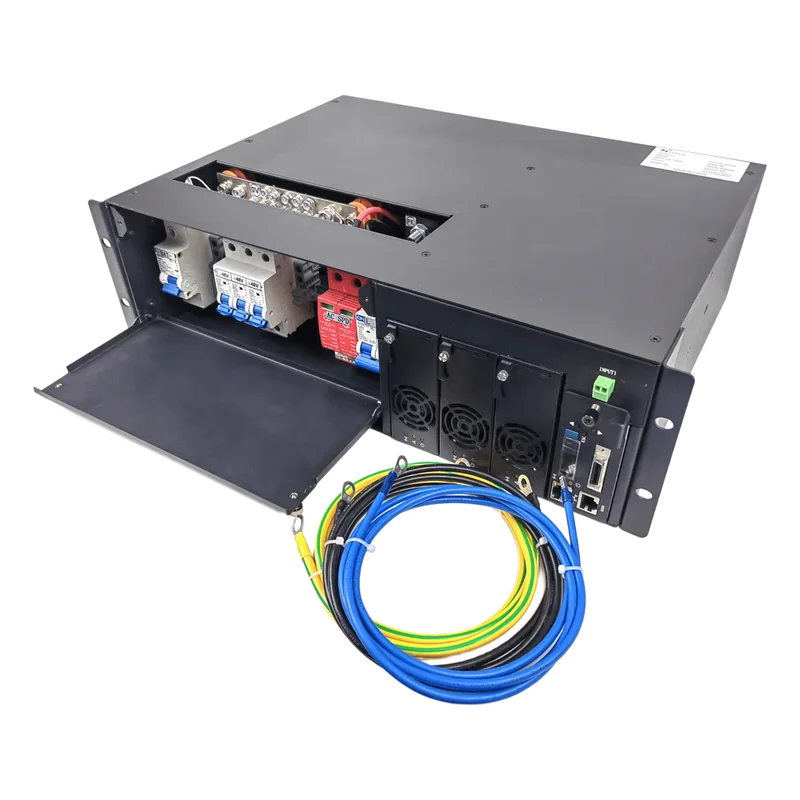 Rectificador de Energía AC 110 Vac / –48 V de Alta Eficiencia, 90 A y 5400 W, 3 UR para Telecomunicaciones como equipos OLTs Modulares / Cargador de Baterias de Litio LINKEDPRO BY EPCOM LP-PSOLT-90A