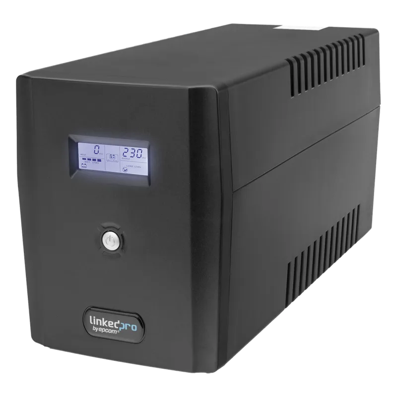 UPS 1500VA/900 W Pantalla LCD / Línea Interactiva 120Vca / 8 tomas 5-15R (6 Respaldadas) / Regulación de Voltaje / Protección RJ45 LINKEDPRO BY EPCOM LP1500LCD