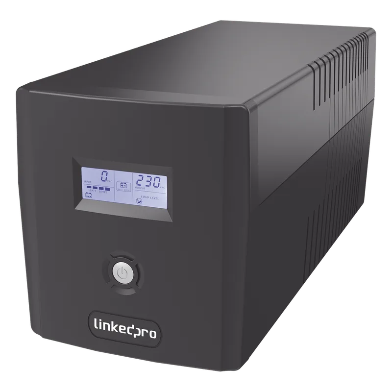 UPS 1000VA/600 W Pantalla LCD / Línea Interactiva 120Vca / 6 tomas 5-15R (4 Respaldadas) / Regulación de Voltaje / Protección RJ45 LINKEDPRO BY EPCOM LP1000LCD