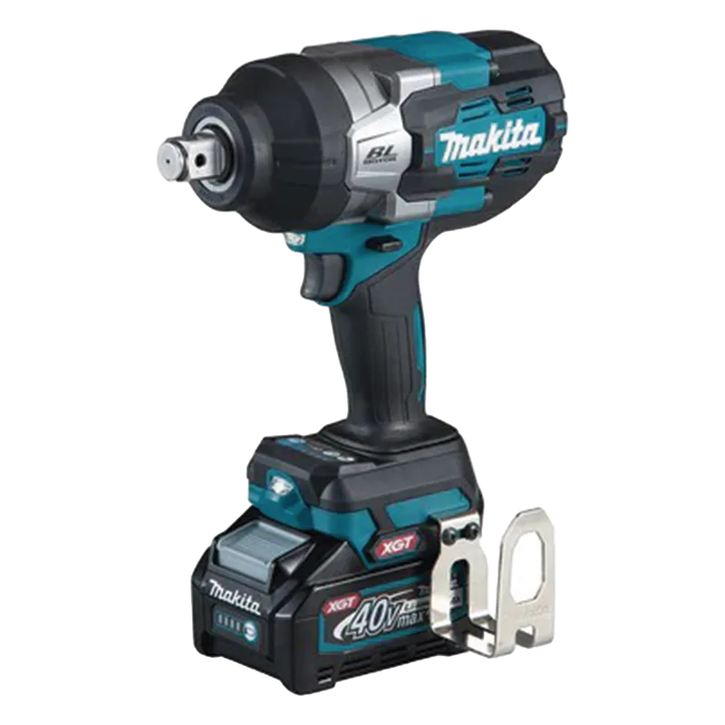 Llave de Impacto BL con Cuadro de 1/2", 4 Velocidades eléctricas, Incluye 2 baterías Li-ION de 40 V, cargador rápido y maletín Makpac. MAKITA TW-008-GM201